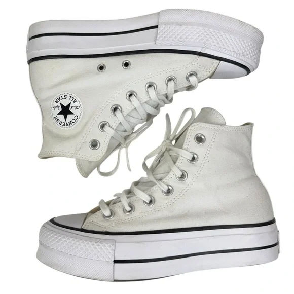 Converse Kids Chuck Taylor All Star Lift Platform Canvas High-Top Sneakers - Picture 7 of 15